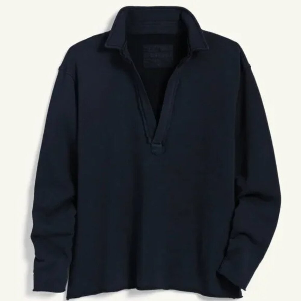 Frank & Eileen Patrick Popover Henley Sweatshirt Top Shirt Medium Triple Fleece - Picture 11 of 12